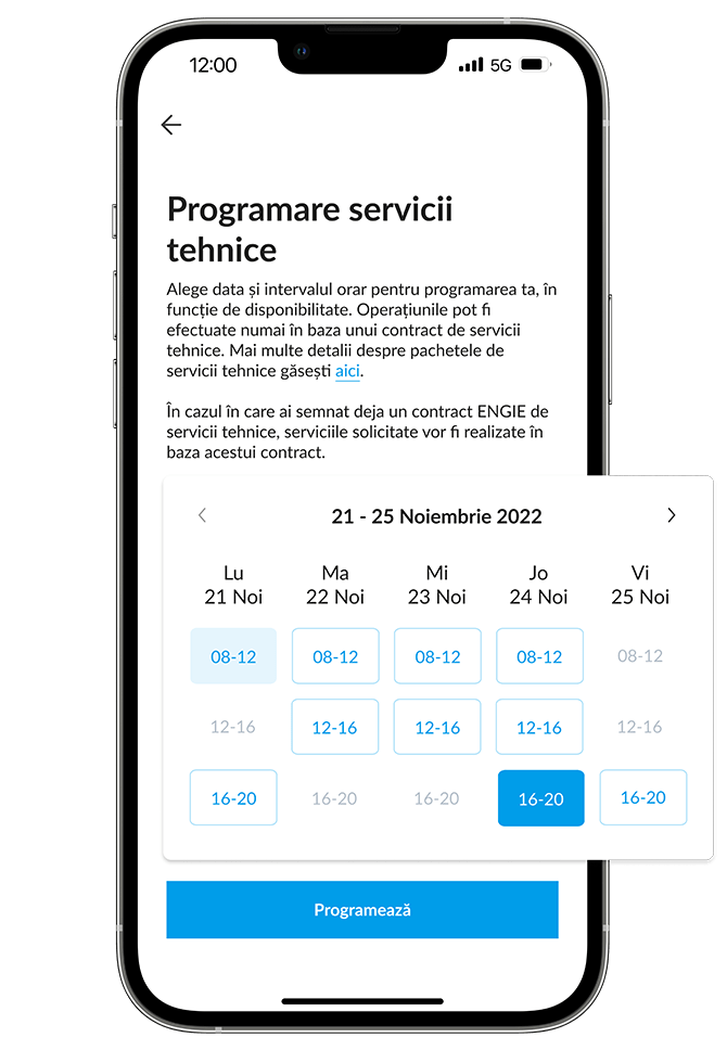Programezi serviciile tehnice la timp