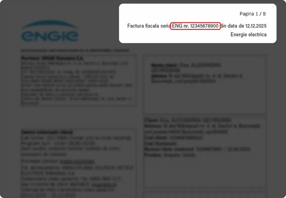Factură energie electrică