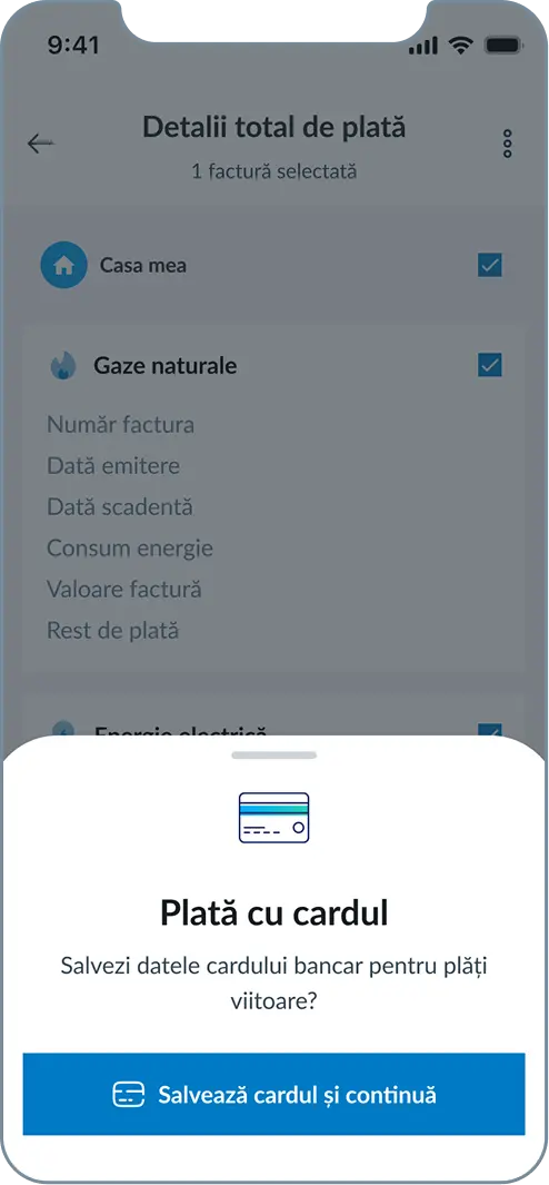 Salvare card VISA